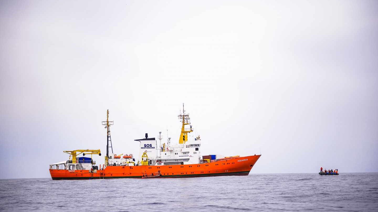 El barco Aquarius de la ONG francesa SOS Méditerranée.