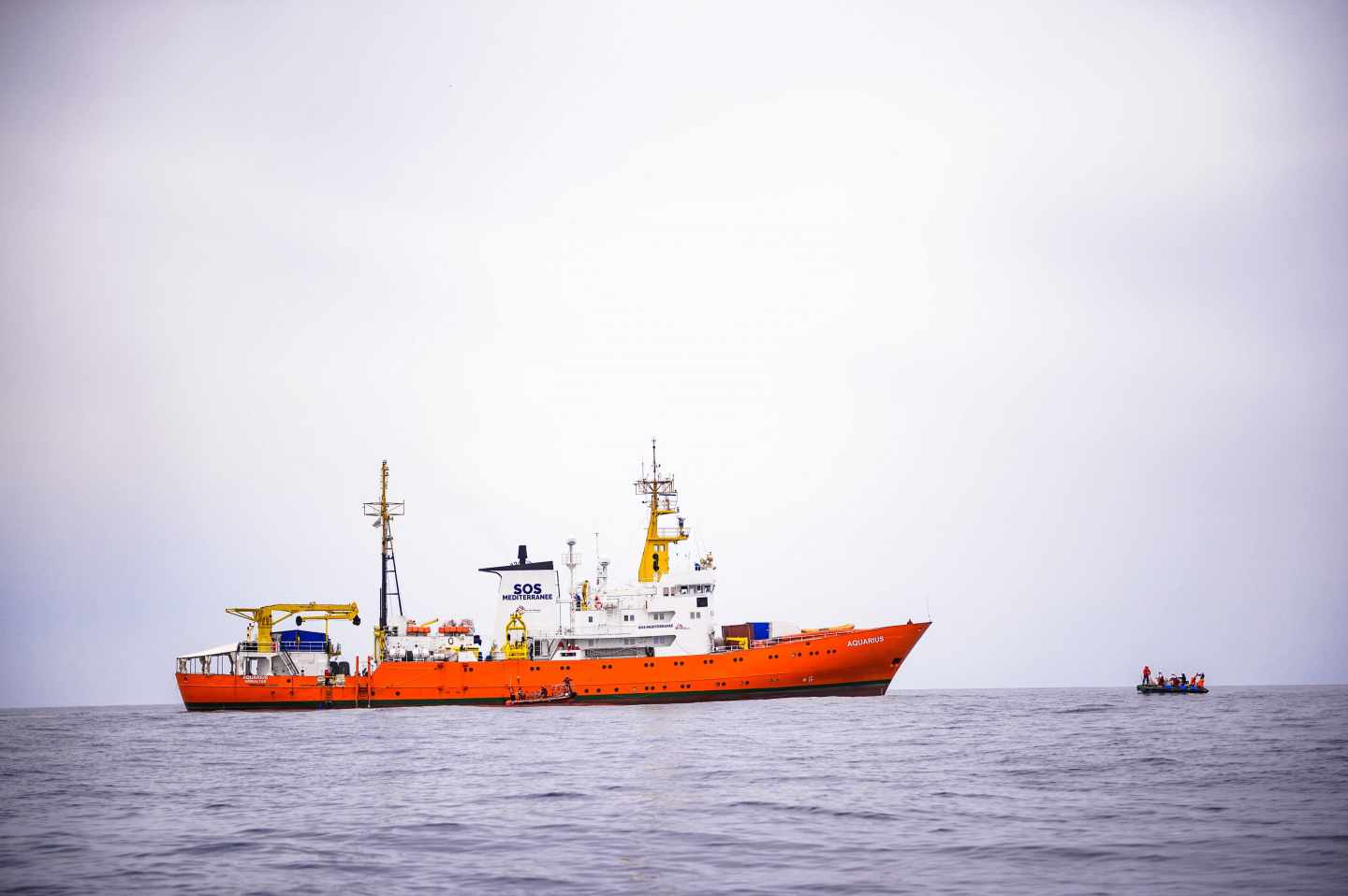 El barco Aquarius de la ONG francesa SOS Méditerranée.