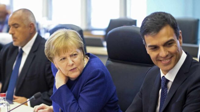 Angela Merkel y Pedro Sánchez, durante la reunión europea sobre migración.