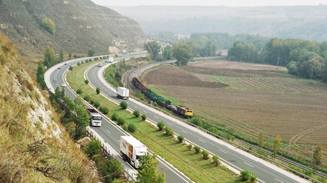 Imagen de la AP-1 entre Burgos y Armiñón, cuya concesión vence el próximo mes de noviembre.