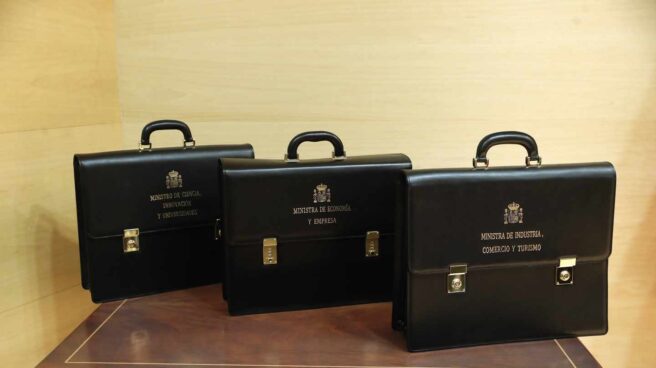 carteras Las carteras de los Ministerios de Ciencia, Innovación y Universidades; Economía y Empresa e Industria, Comercio y Turismo del nuevo Gobierno de Pedro Sánchez.