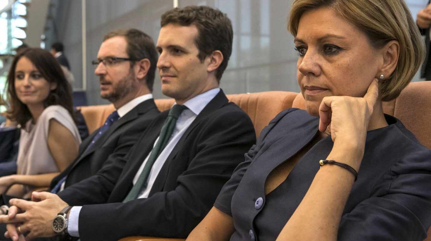 Casado y Cospedal en una imagen de archivo junto a Levy y Maroto