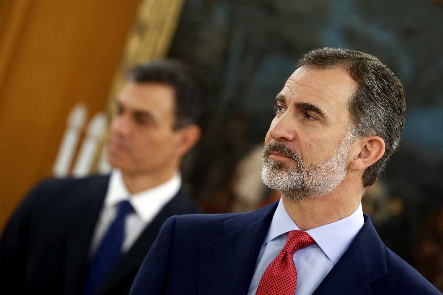 Felipe VI y Pedro Sánchez, en el palacio de La Zarzuela.