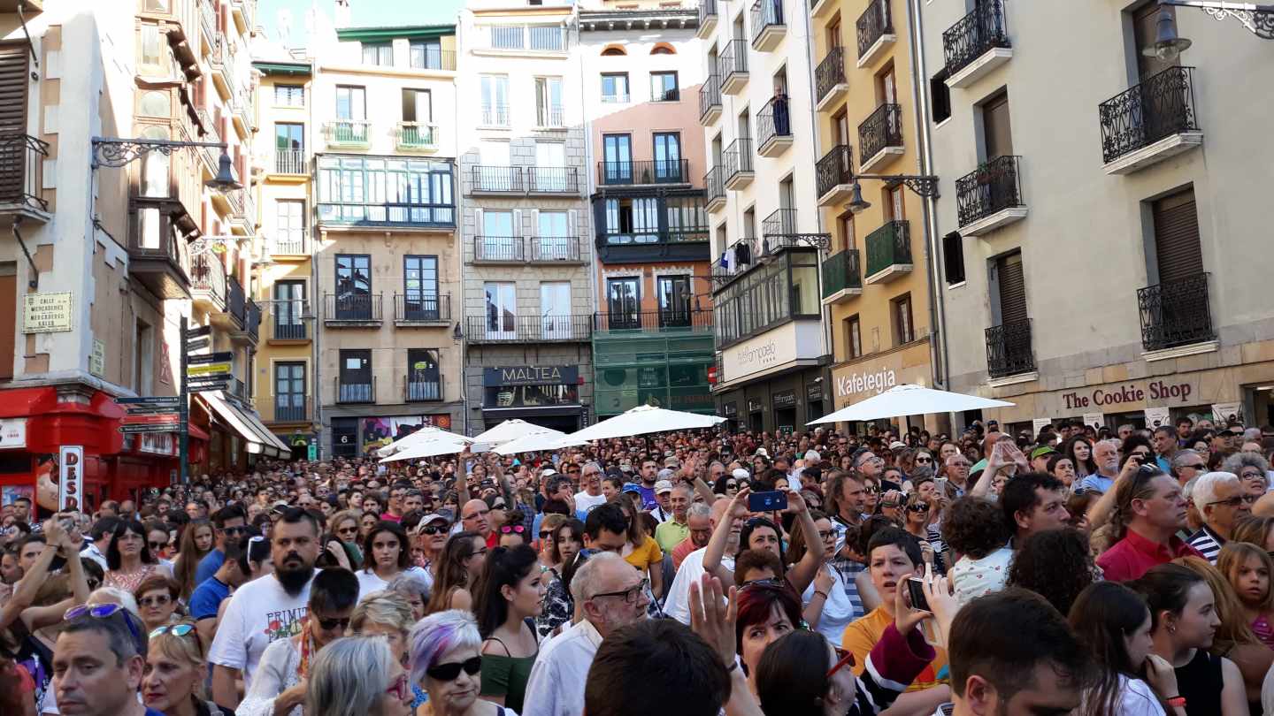 Concentración en Pamplona contra la libertad provisional de La Manada