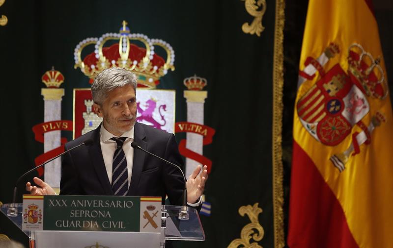 Fernando Grande-Marlaska, en uno de sus primeros actos como ministro del Interior.