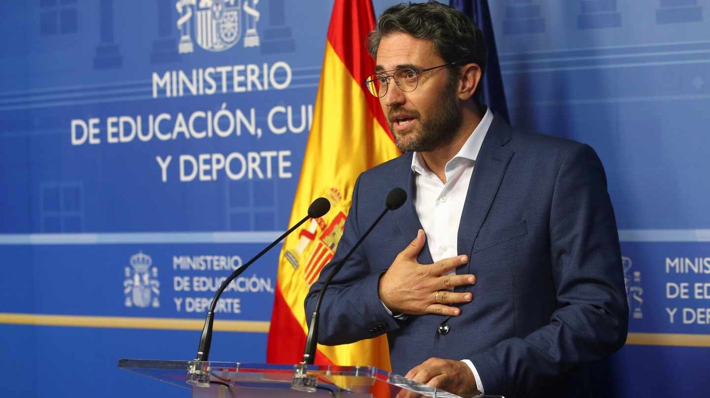 Màxim Huerta, durante la comparecencia de su dimisión.