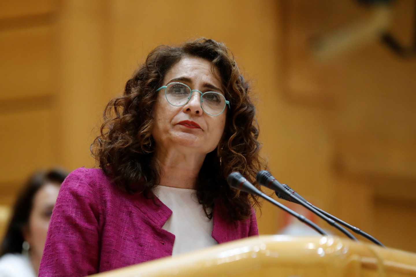 La ministra de Hacienda, María Jesús Montero, en el Senado.