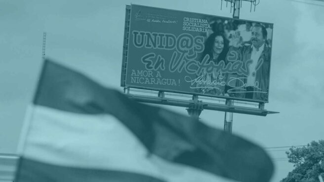 nicaragua daniel ortega y rosario murillo Vista de propaganda de la pareja presidencial de Nicaragua Daniel Ortega (d) y Rosario Murillo.