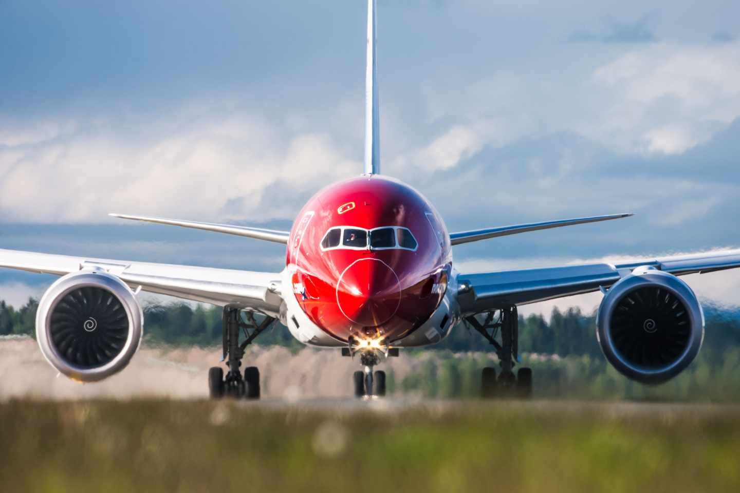 Un avión de la aerolínea Norwegian.