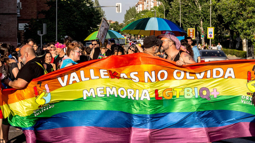 Manifestación del Orgullo en el barrio de Vallecas en Madrid