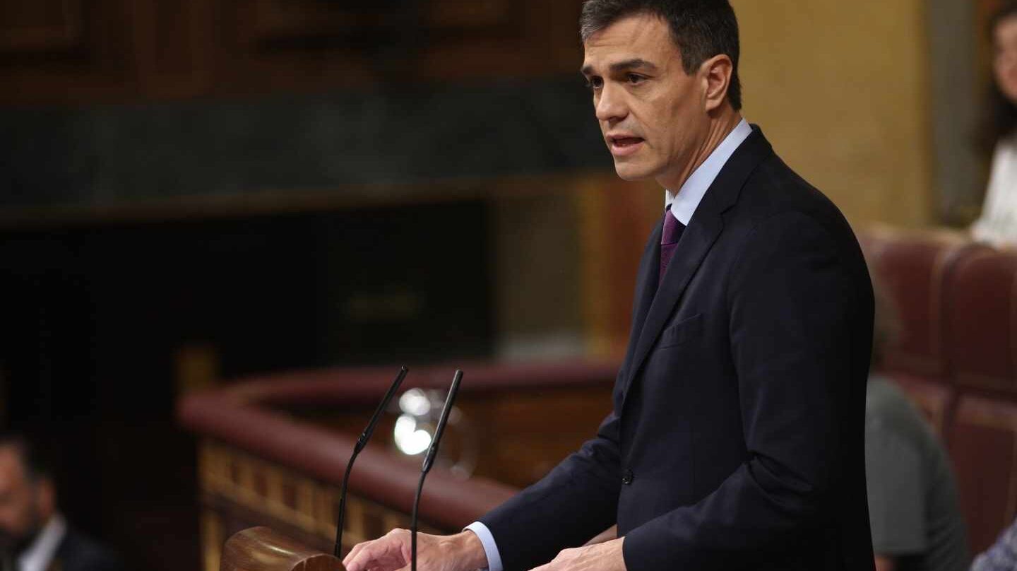 Pedro Sánchez, en su comparecencia en el Congreso.