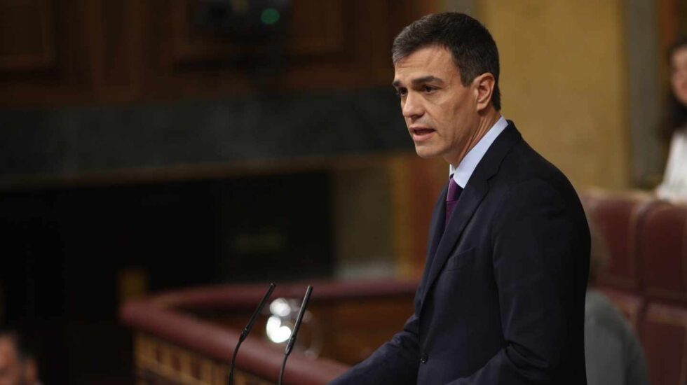 Pedro Sánchez, en su comparecencia en el Congreso.