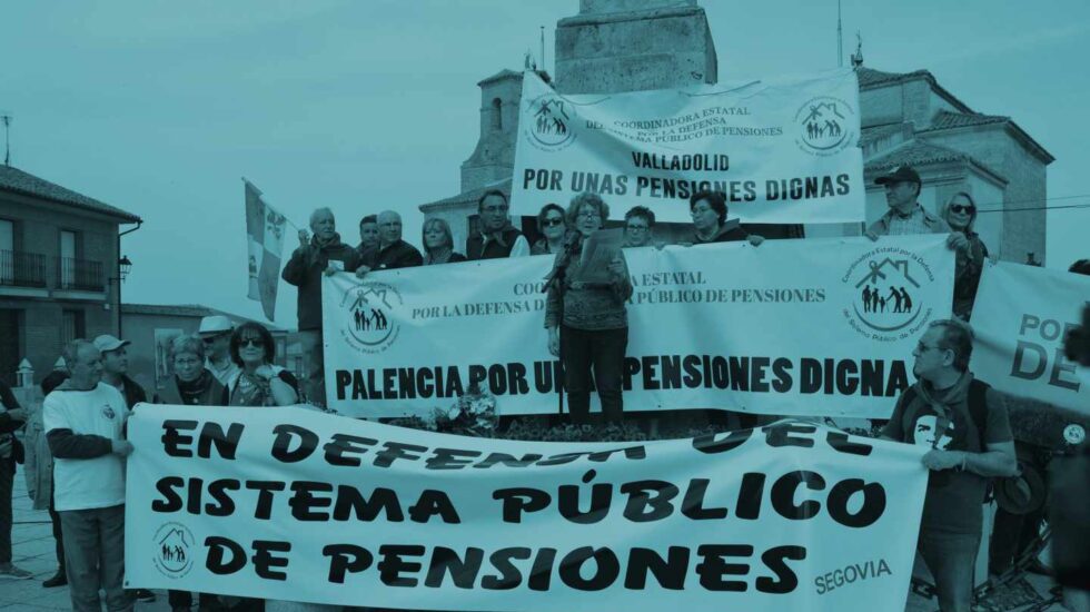 Manifestación a favor de la mejora de las pensiones.