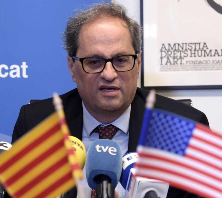 Torra abandona un acto en Washington molesto por el discurso de Morenés