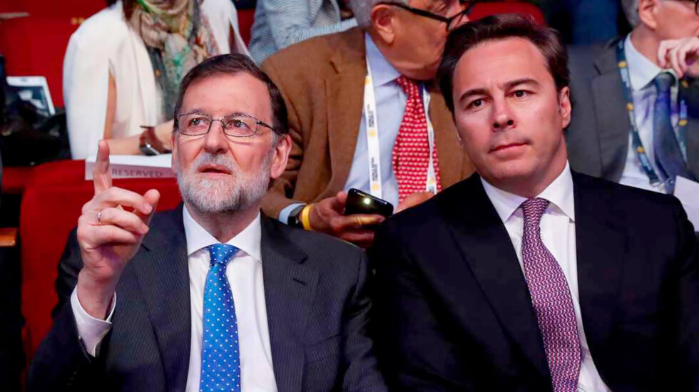 Dos ex presidentes juntos: Mariano Rajoy y Dimas Gimeno