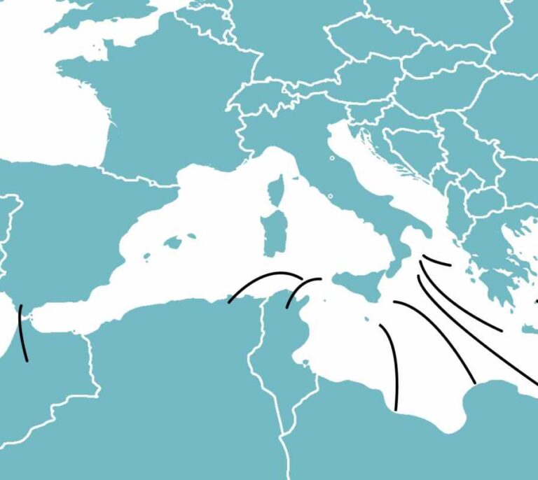Rutas y cifras de la crisis en el Mediterráneo