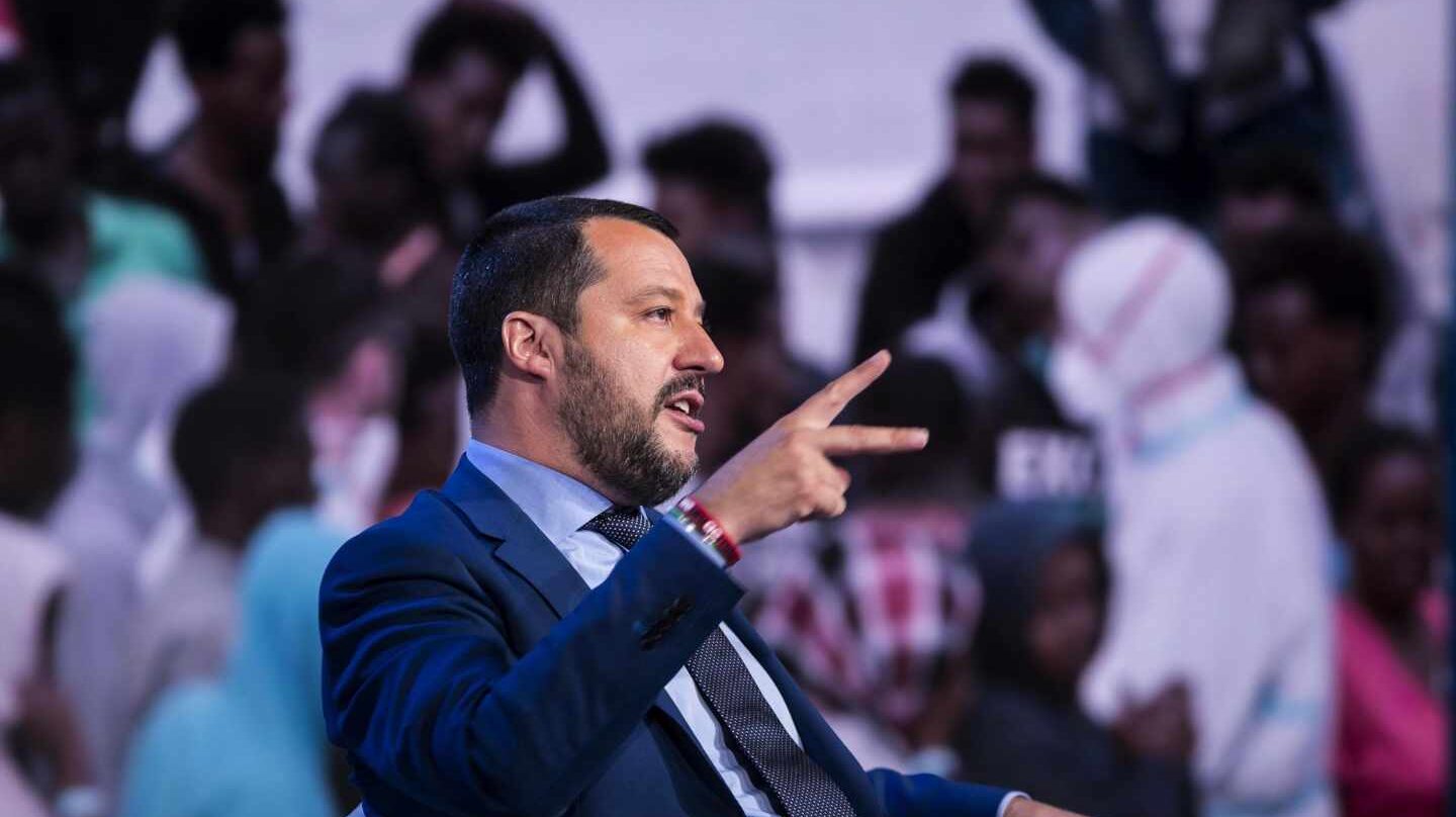 Matteo Salvini, durante un acto.