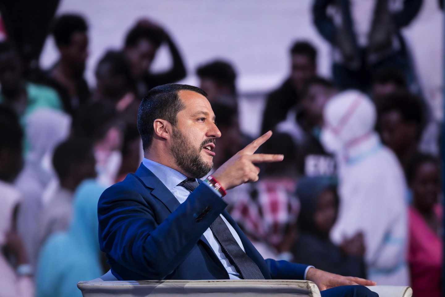 Matteo Salvini, durante un acto.