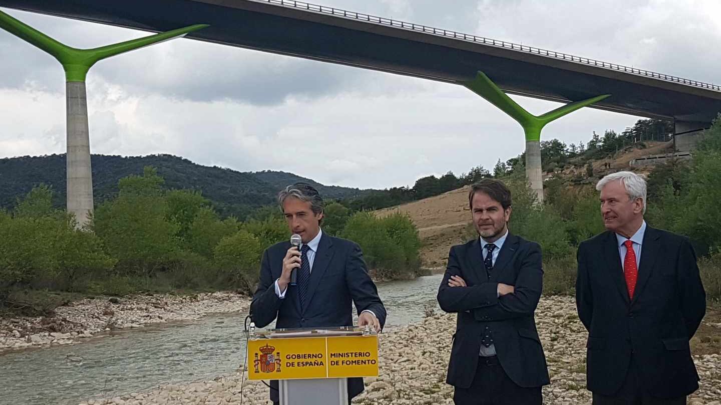 De la Serna visita las obras de la A 23 (Sagunto-Somport) el pasado 21 de mayo.