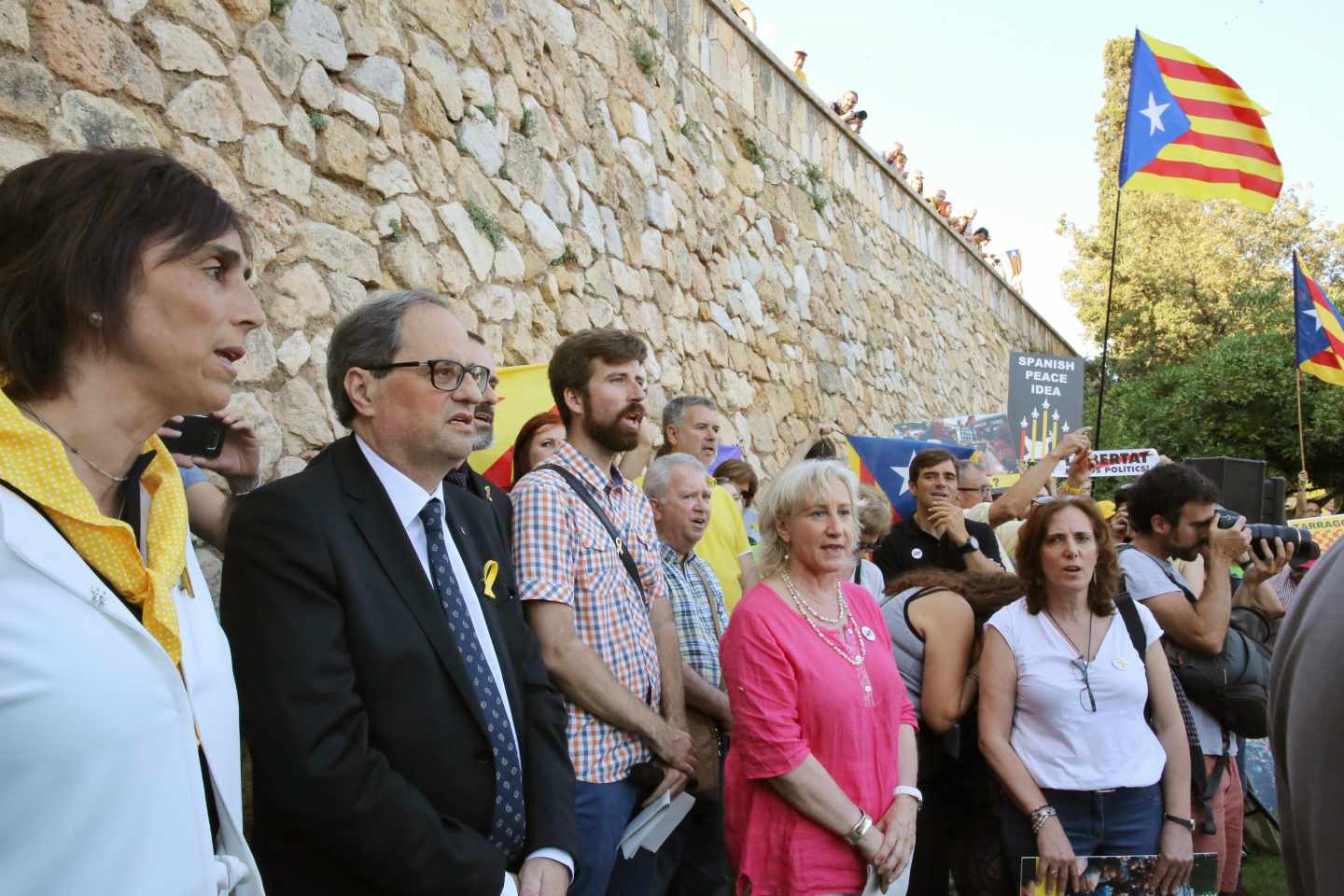 Quim Torra, ignorado por Òmnium en una jornada sobre desobediencia civil