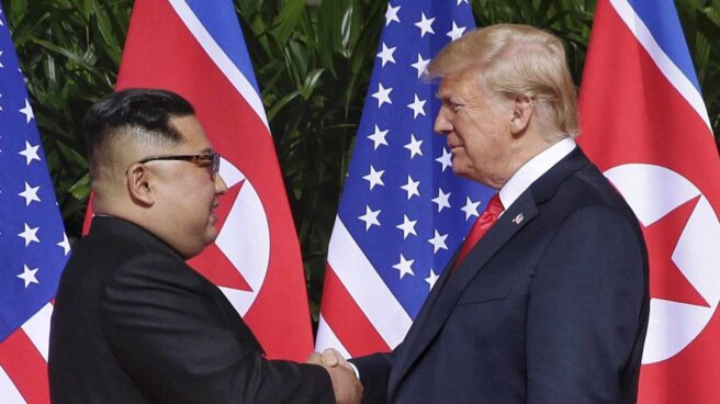 Kim Jong-Un y Donald Trump.