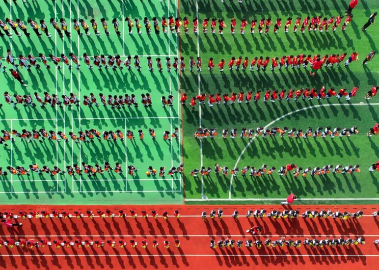 Segundo finalista. 'Deportistas bajo el sol' de Senrong Hu.