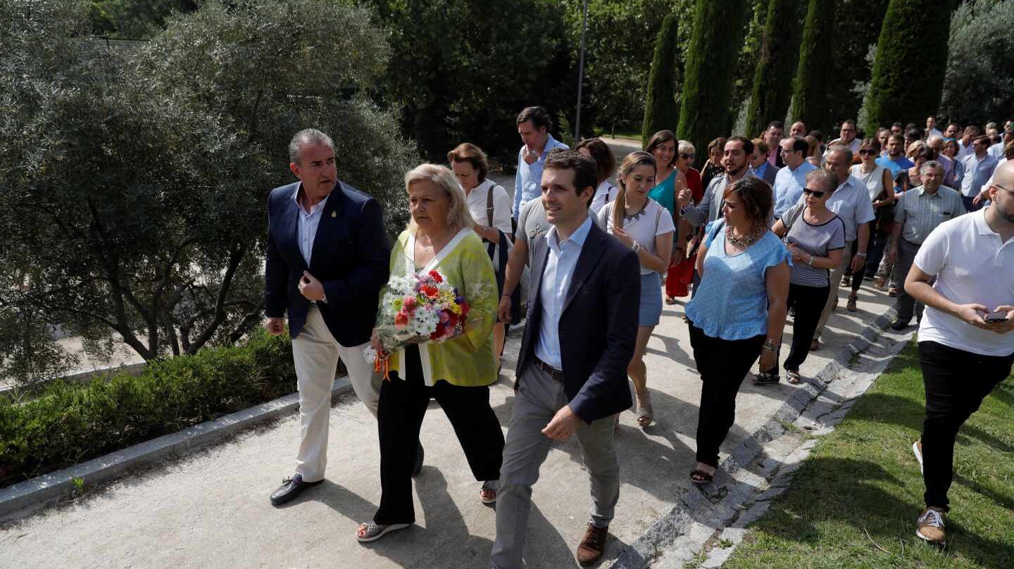 Pablo Casado, en un homenaje a las víctimas del terrorismo en Madrid.