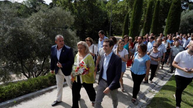 Pablo Casado, en un homenaje a las víctimas del terrorismo en Madrid.