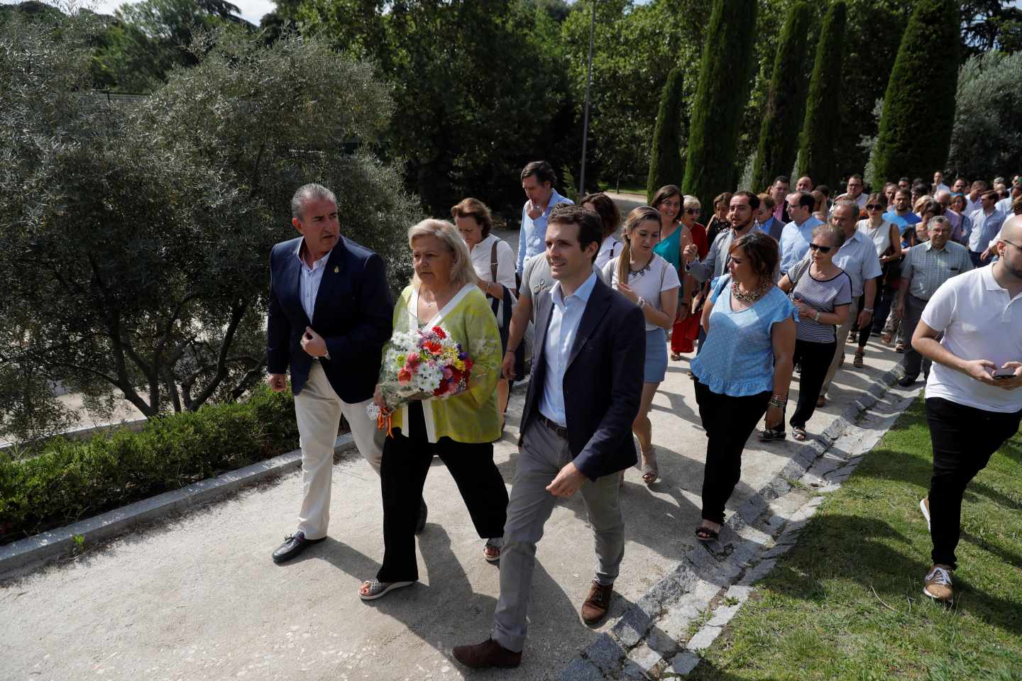 Pablo Casado, en un homenaje a las víctimas del terrorismo en Madrid.