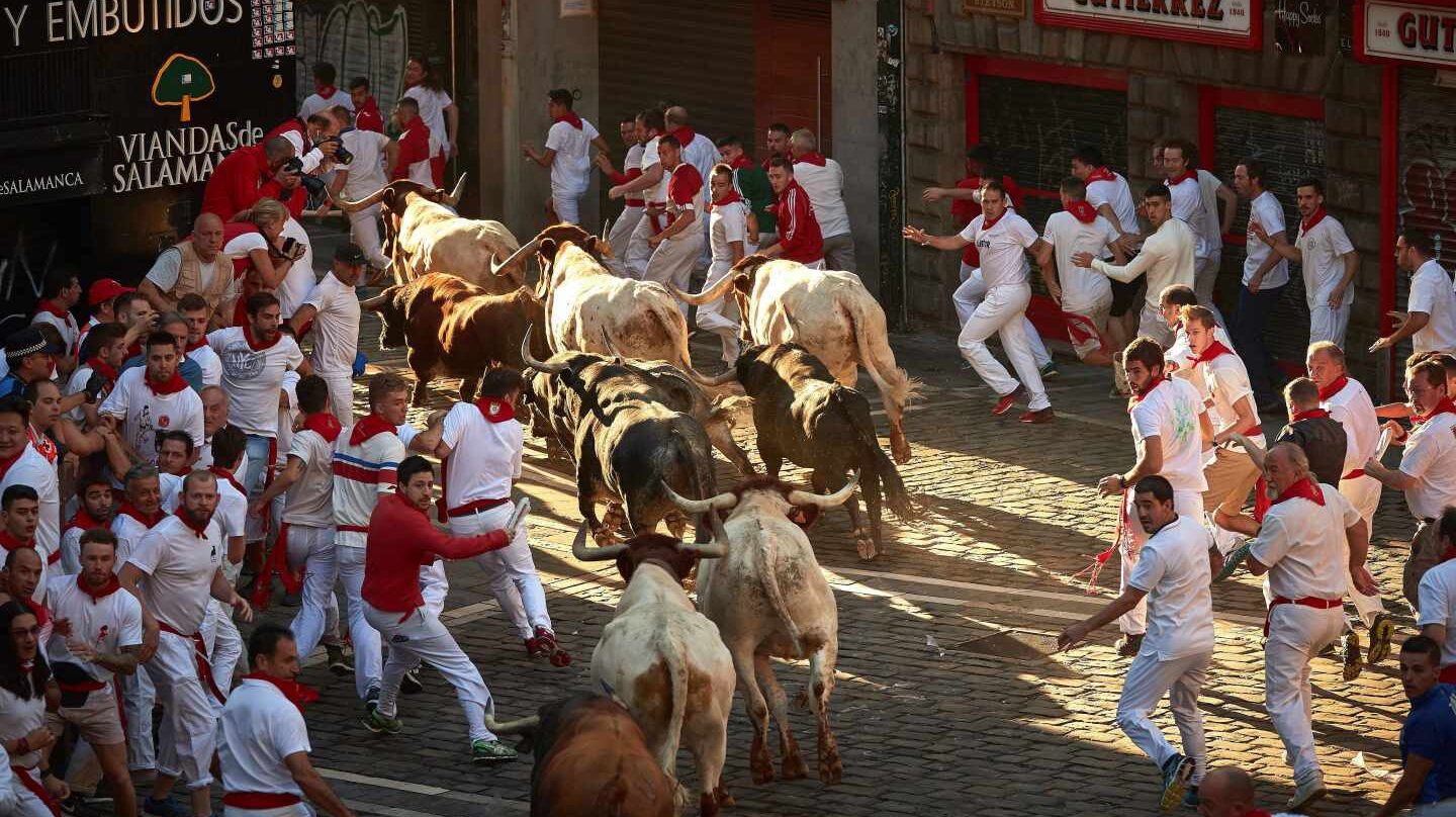 Encierro de los toros de Cebada Gago.