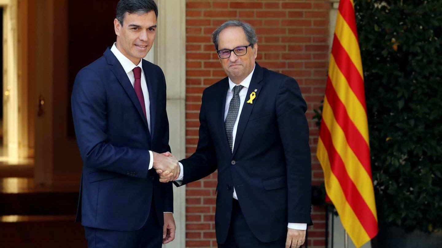 Pedro Sánchez y Quim Torra, en Moncloa.