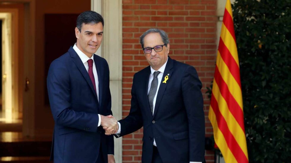 Pedro Sánchez y Quim Torra, en Moncloa.