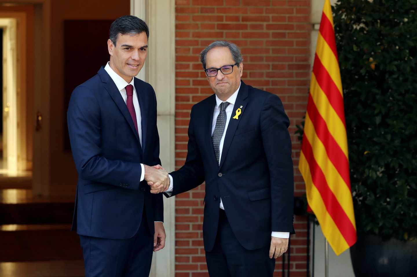 Pedro Sánchez y Quim Torra, en Moncloa.