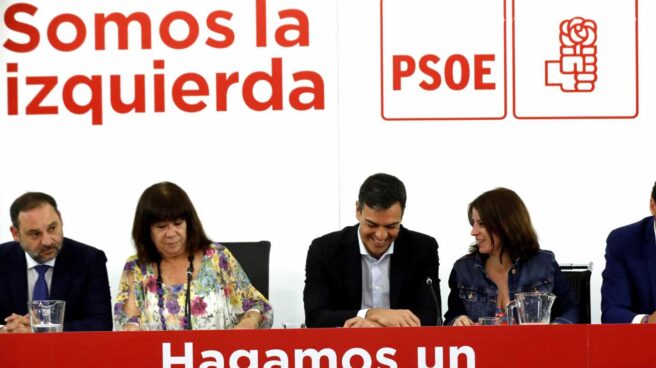 Pedro Sánchez preside la Ejecutiva del PSOE.
