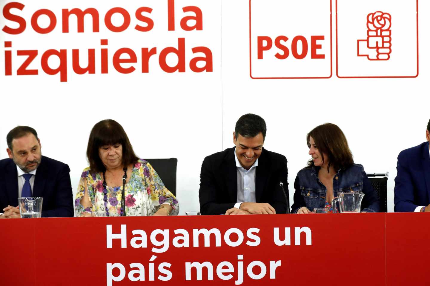 Pedro Sánchez preside la Ejecutiva del PSOE.