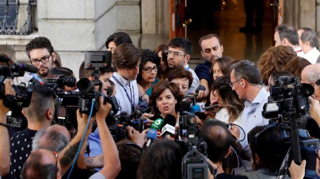 soraya Sáenz de Santamaría tras su reunión con Casado el pasado miércoles