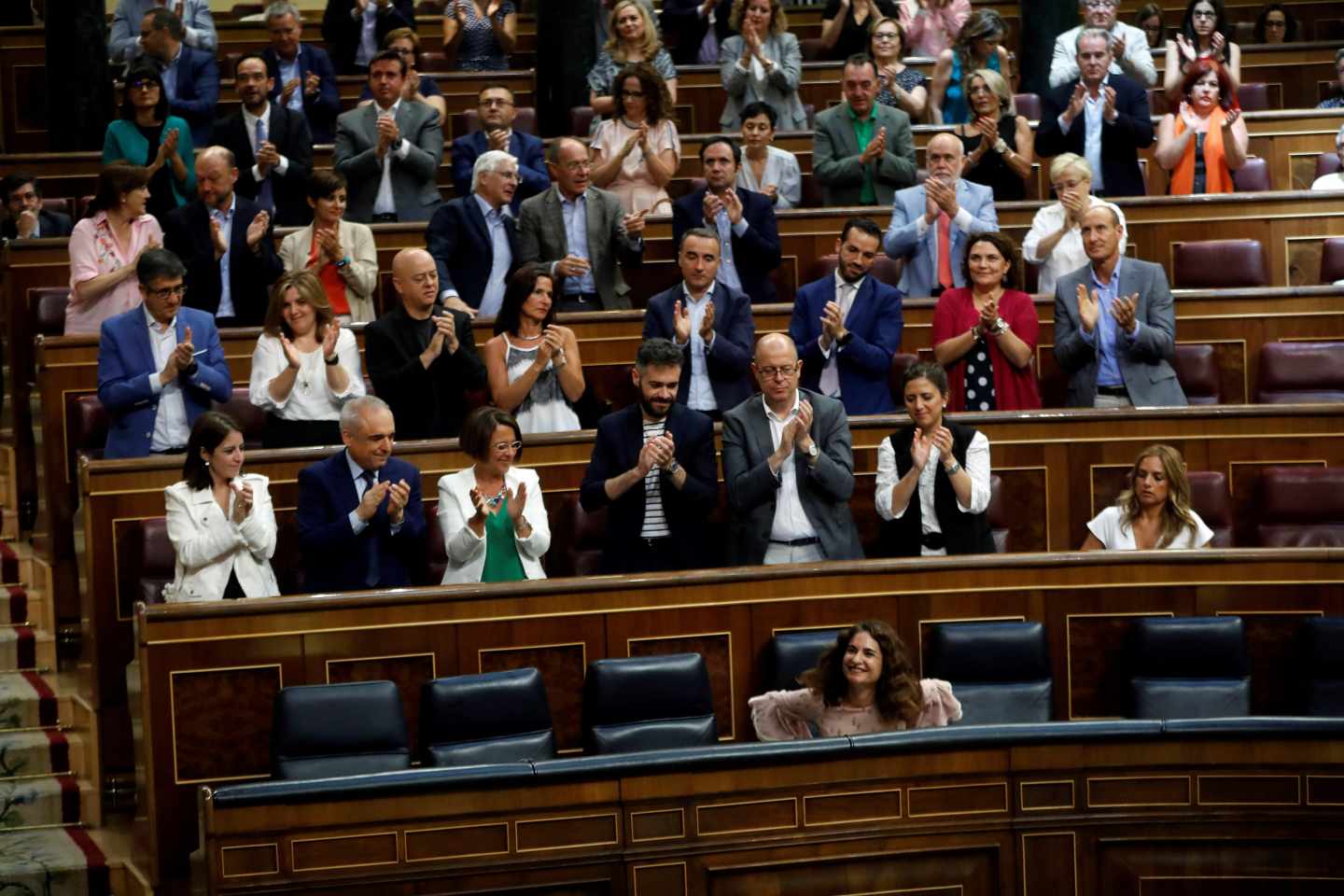 La bancada del PSOE en el Congreso.