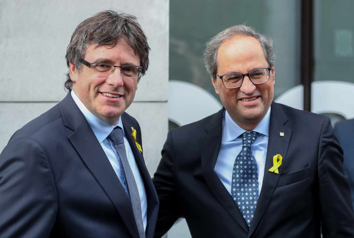 Puigdemont y Torra, en Bruselas.