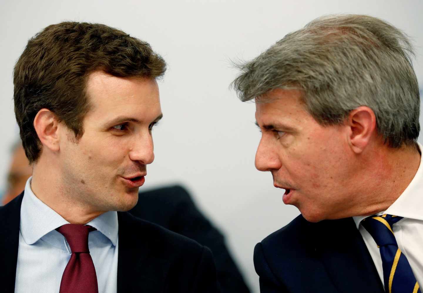 Pablo Casado y Ángel Garrido, en la reunión del PP de Madrid.