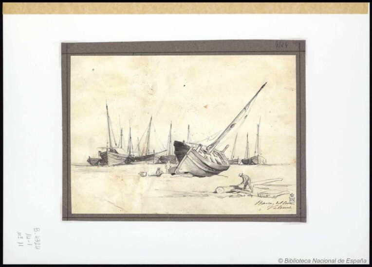 Barcas de Bou. Valencia. 1863-1899. Rafael Monleón y Torres