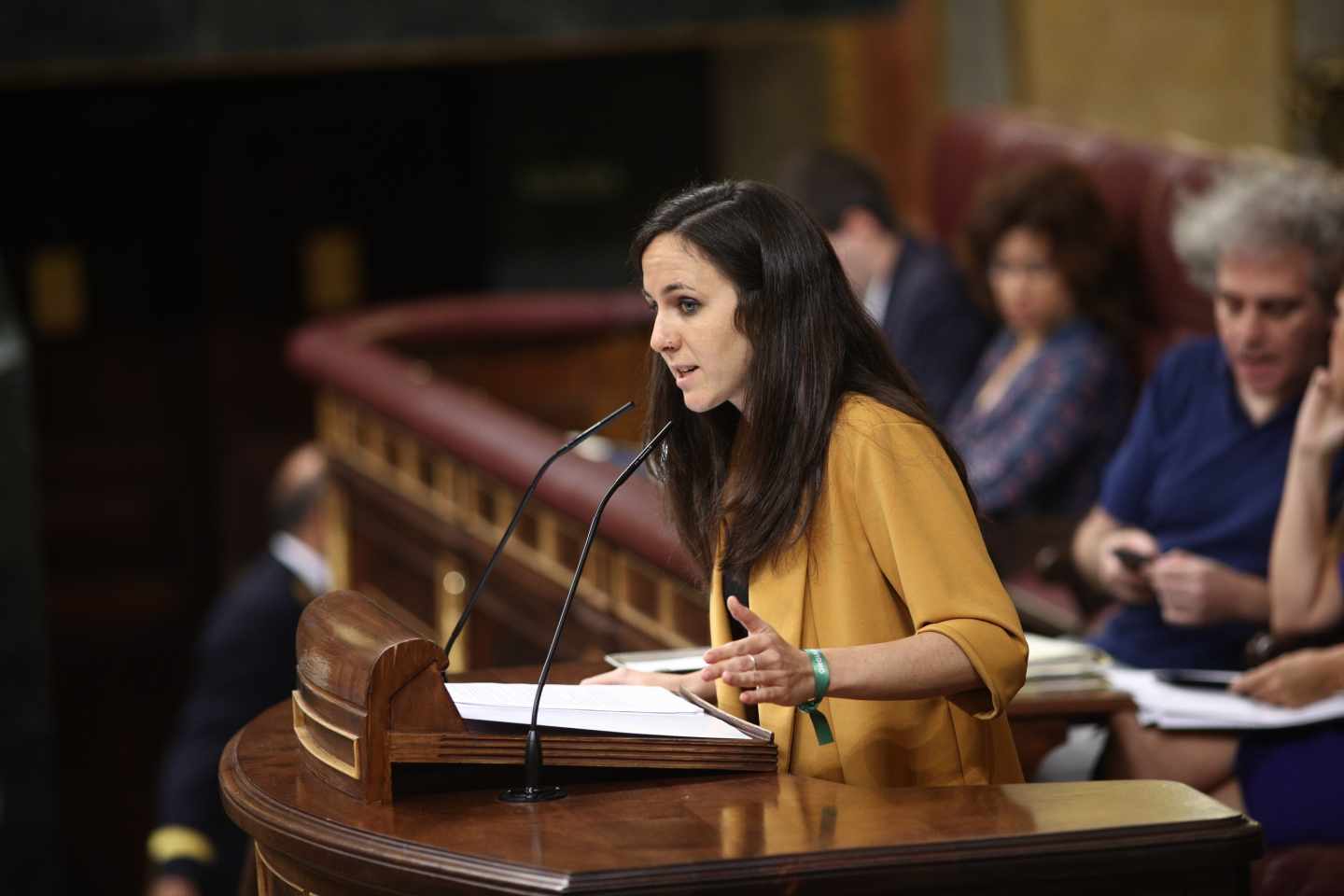 Ione Belarra (Podemos), en la tribuna del Congreso.