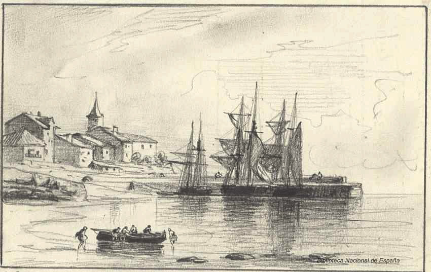El Puerto de Luanco. 1874. Rafael Monleón y Torres