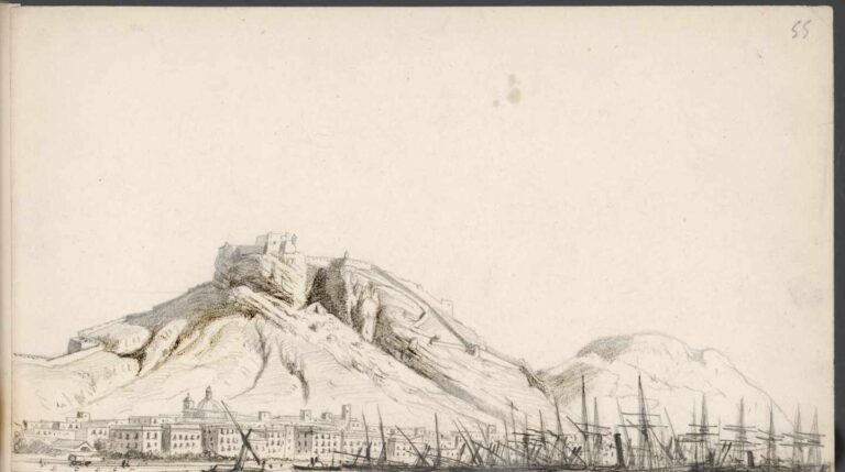 El puerto de Alicante. 1873. Rafael Monleón y Torres