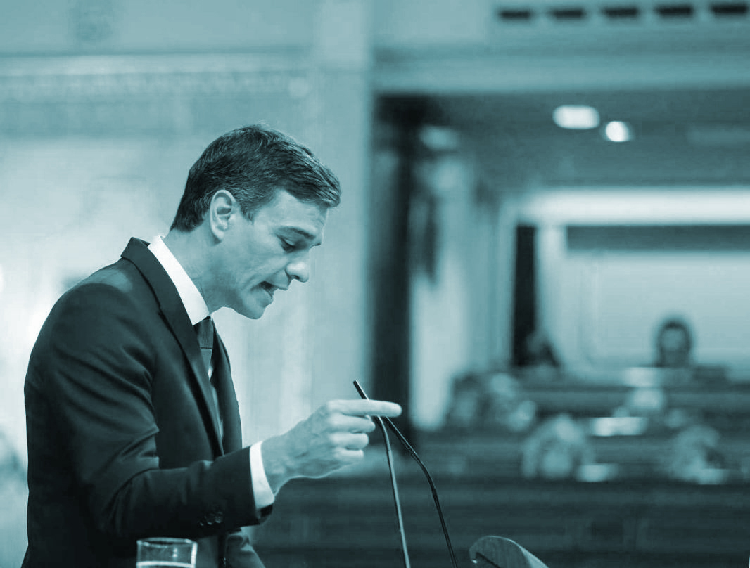 Pedro Sánchez, en la tribuna del Congreso.