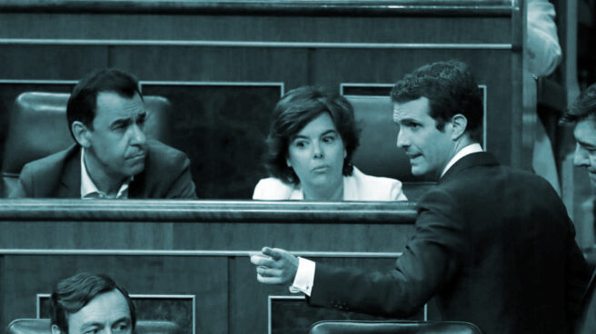 Casado, ante Santamaría y Maillo en el Congreso.