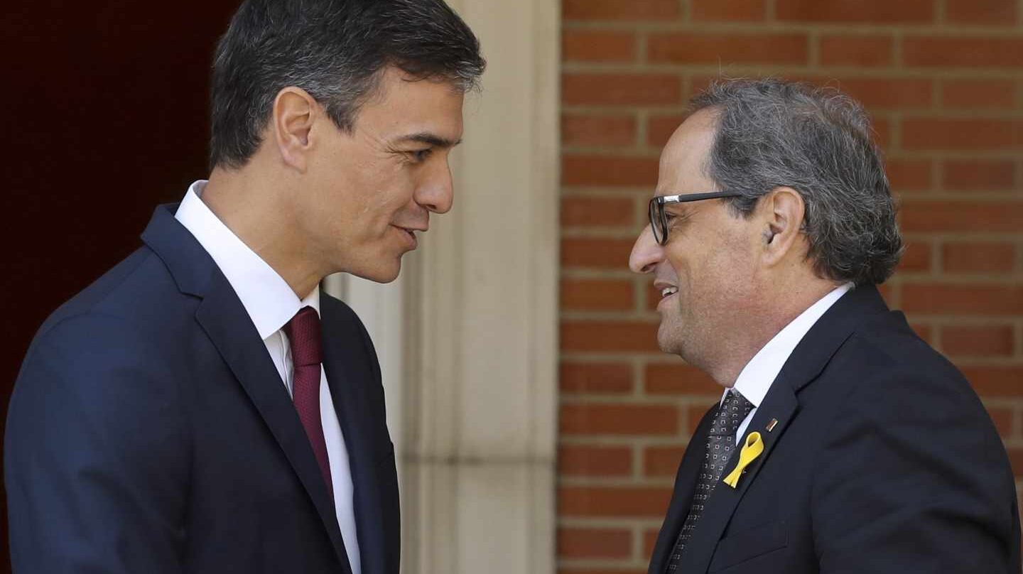 Pedro Sánchez y Quim Torra, en Moncloa.
