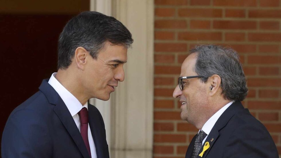 Pedro Sánchez y Quim Torra, en Moncloa.