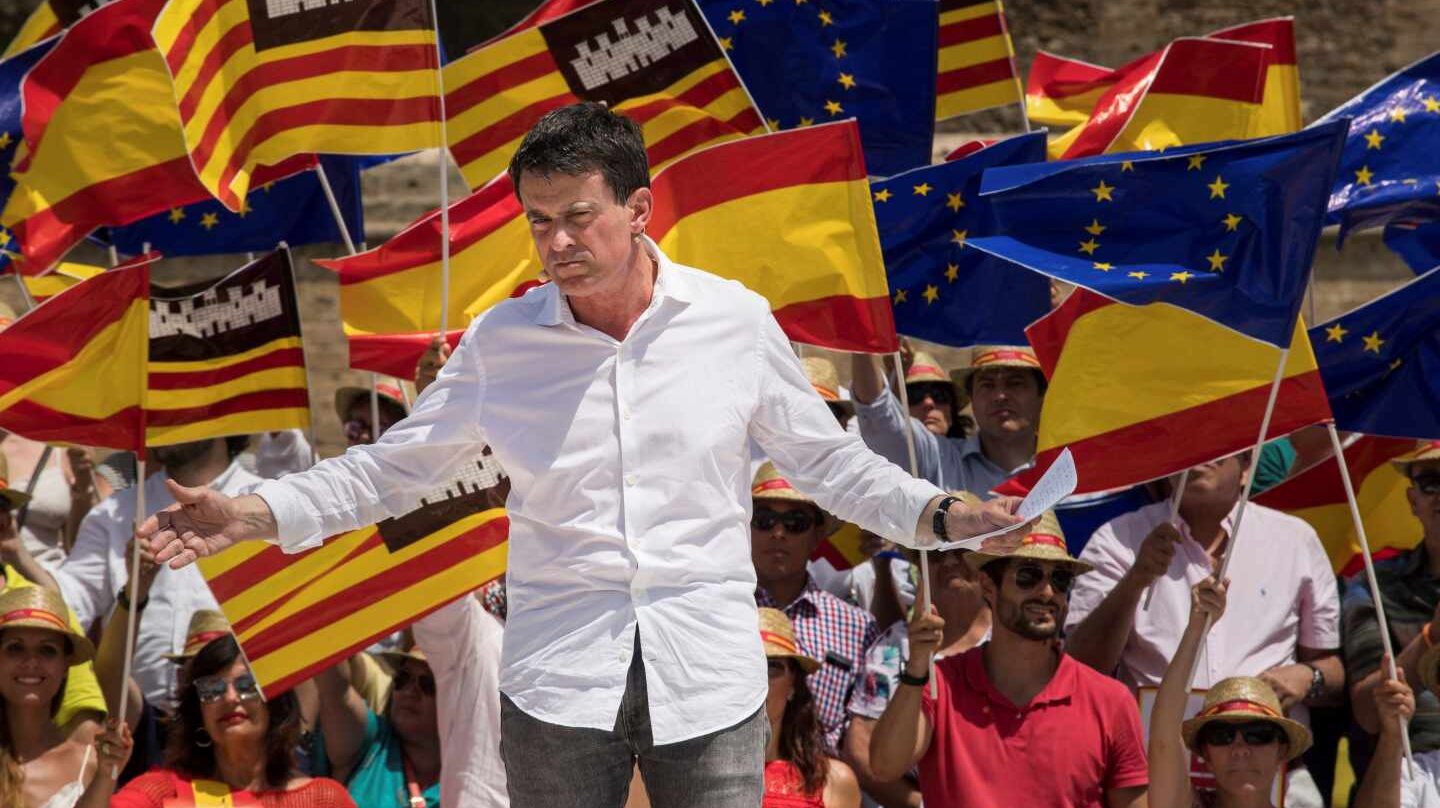 El ex primer ministro francés Manuel Valls, en un acto de Ciudadanos en Palma de Mallorca.