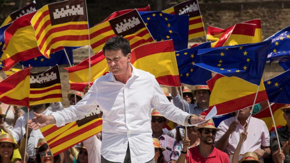 El ex primer ministro francés Manuel Valls, en un acto de Ciudadanos en Palma de Mallorca.