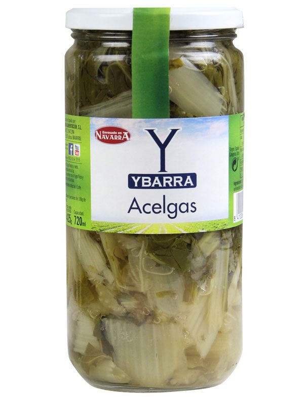 Acelgas en conserva marca Ybarra